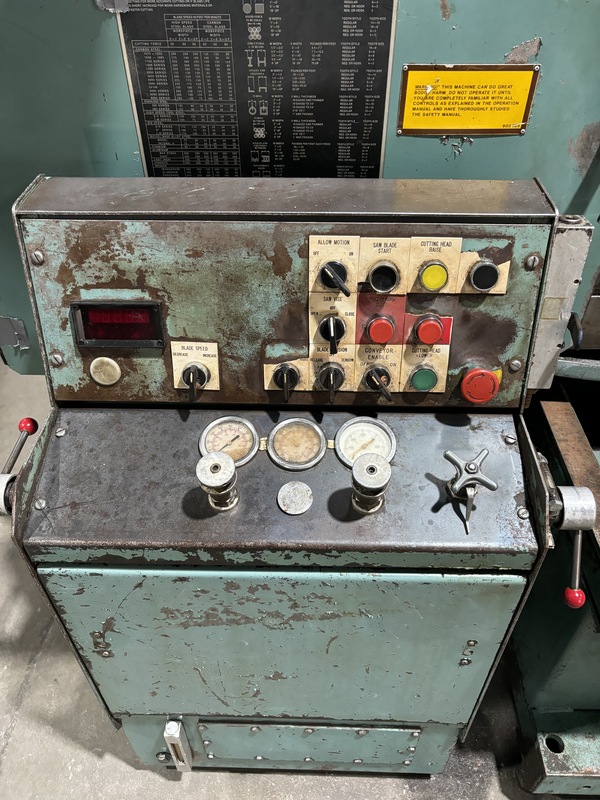 40" x 25" W.f. Wells #B-25-2, Semi-Auto Horiz Band Saw, 10 HP, 1.5" x 0.042" x 236" blade, 60-500 SFPM, 26" - Image 2