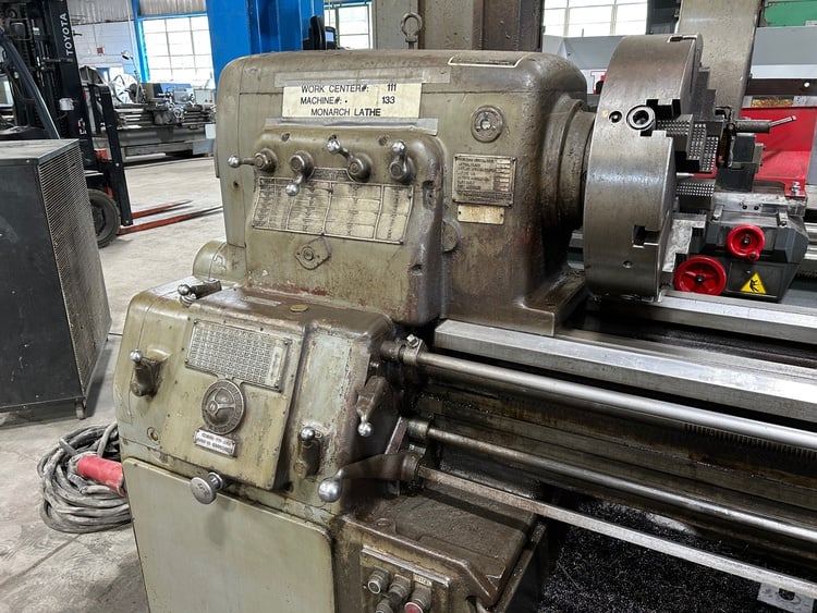 22" x 96" Monarch #Series-60, engine lathe, 14" swing over cross slide, 4-jaw 18" chuck, 10 HP, steady rest - Image 2