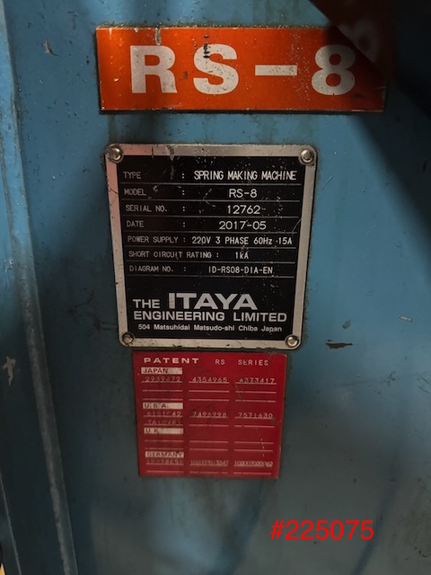 Itaya #RS-8, computer controlled spring making machine, servo axes, high speed precision CNC Control panel - Image 2