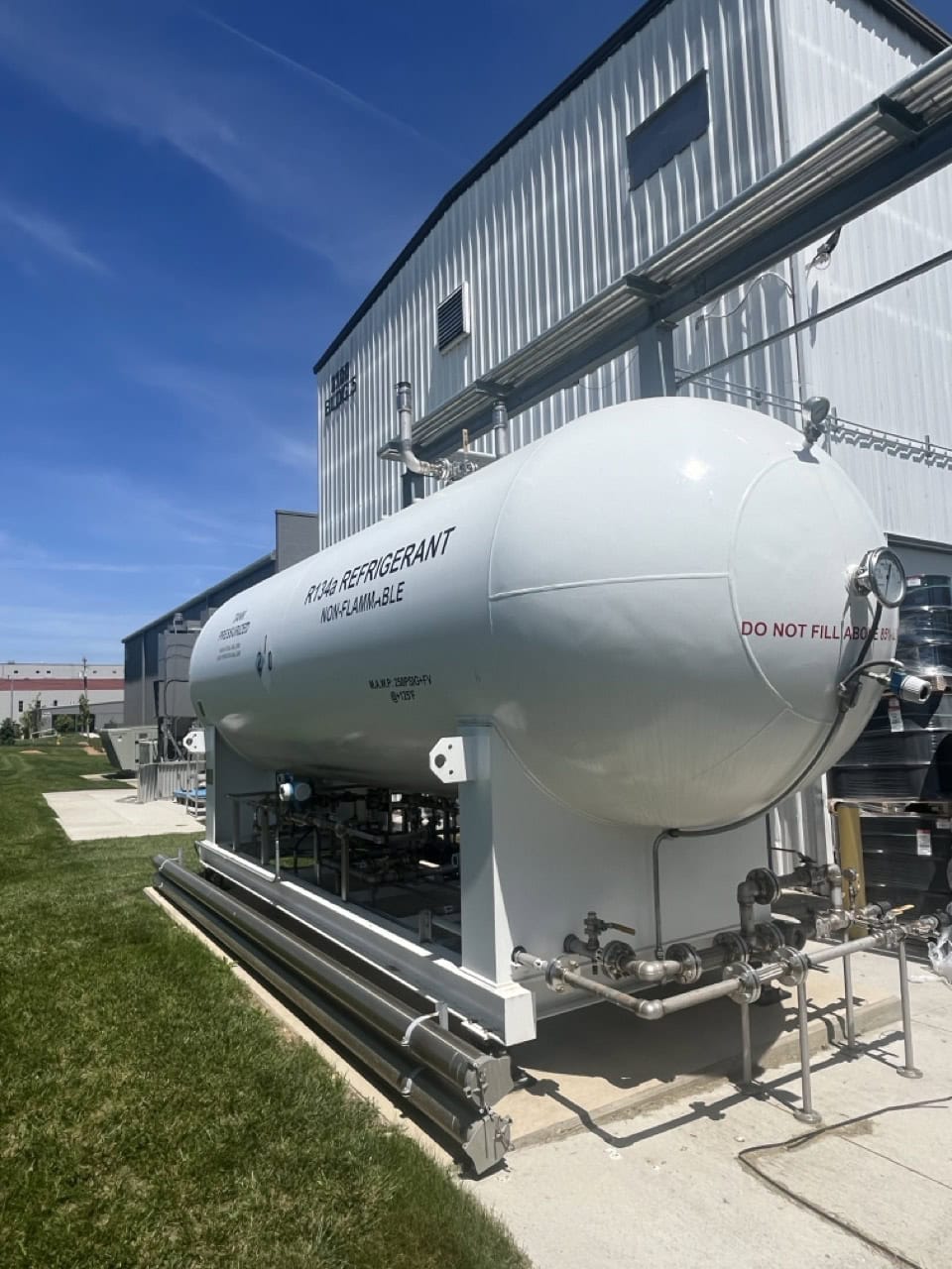 6565 gallon PES, Refrigerant Storage Tank System, R134a, skid mount pump & valve system, 250 psig, ASME - Image 2