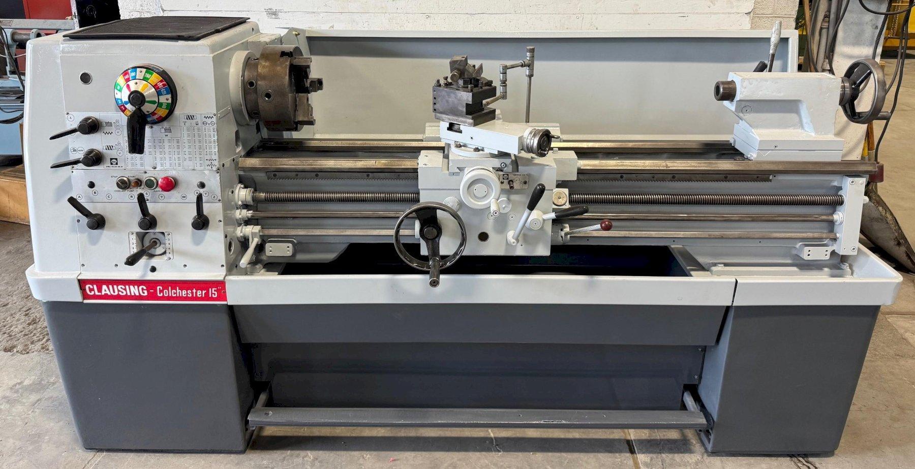 15" x 50" Clausing #15", lathe, Inch/mm, 2000 RPM, 7-1/2 HP, clean - Image 1