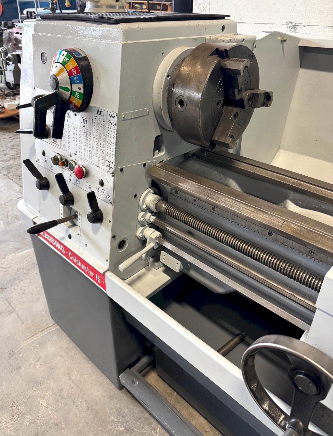 15" x 50" Clausing #15", lathe, Inch/mm, 2000 RPM, 7-1/2 HP, clean - Image 5