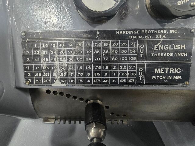 11" x 18" Hardinge #HLV-H-EM, Toolroom Lathe, 1.25" bore, 6" swing over cross slide, 18" centers, inch/metric - Image 5