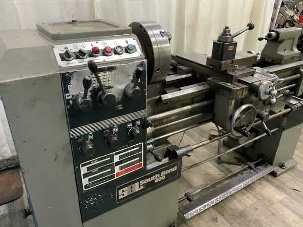 15" x 40" South Bend #400, engine lathe, 8.6" swing over cross slide, 4-jaw chuck, thread dial, 3 HP - Image 2