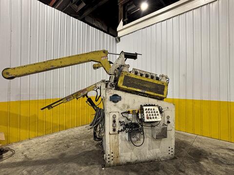 18" x 0.31" COE Press Equipment #CPPS-250-12, Powered Straightener, 5" diameter Pinch Roll, (7) 3.5" diameter - Image 1