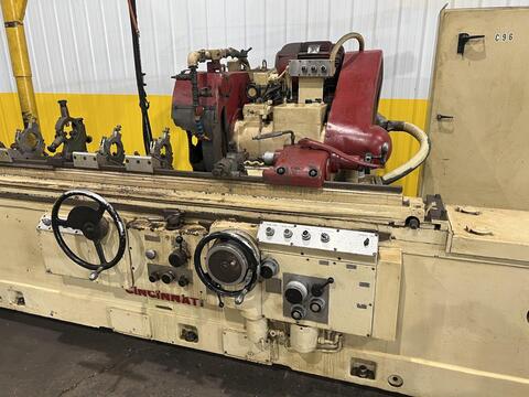 10" x 96" Cincinnati, Plain Cylindrical Grinder, 30" diameter x 3" width Grinding Wheel, 15 HP, (4) 50-170 - Image 6