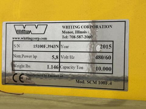 80000 lb. Whiting #SCM-100F.4, Portable Lift Jacks, Qty. 4, 10 Ton (Each), 480 V, 2015 - Image 2