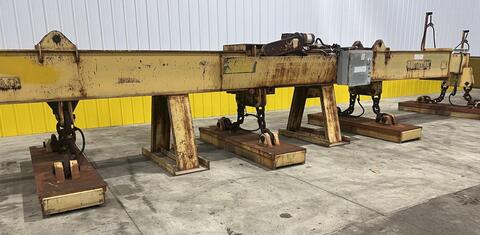53 Ton, Bushman #MT-420, Telescoping Magnetic Lifting Spreader Beam w/Ohio Magnetics Diesel Generator - Image 1