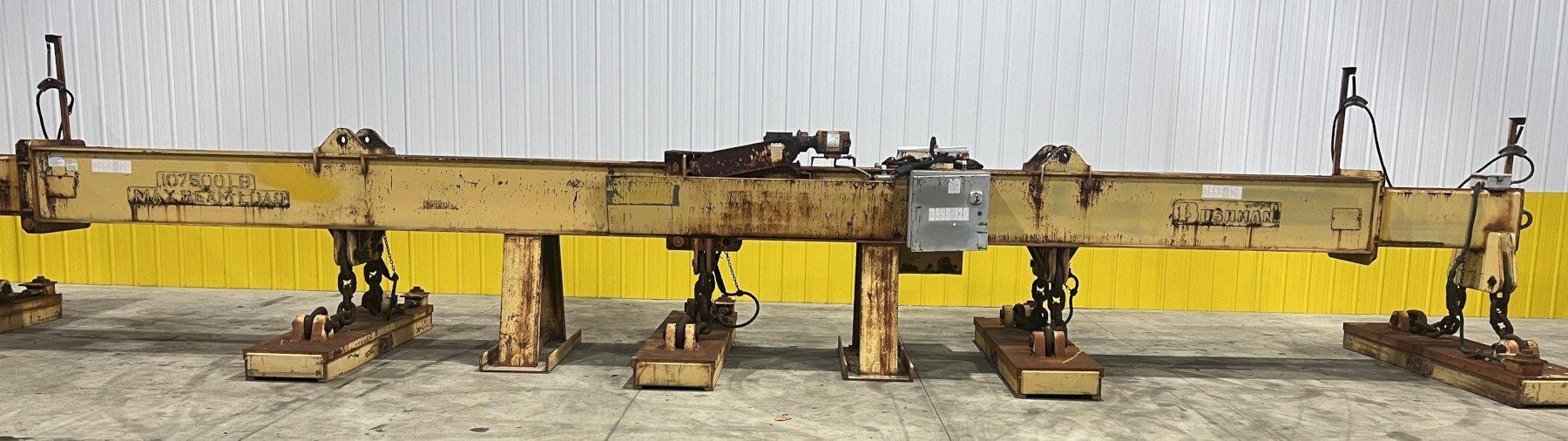 53 Ton, Bushman #MT-420, Telescoping Magnetic Lifting Spreader Beam w/Ohio Magnetics Diesel Generator - Image 5