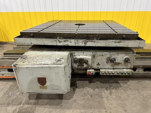 72" x 72" Giddings & Lewis, T-Slotted Powered Rotary Table, w/72" Powered Infeed Slide, 12000 lbs. capacity - Image 8