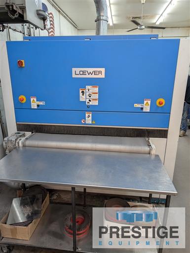 53" Loewer #BMK4TD, belt sander, automatic material feed, 20 HP, 1400 RPM, 2019 - Image 2