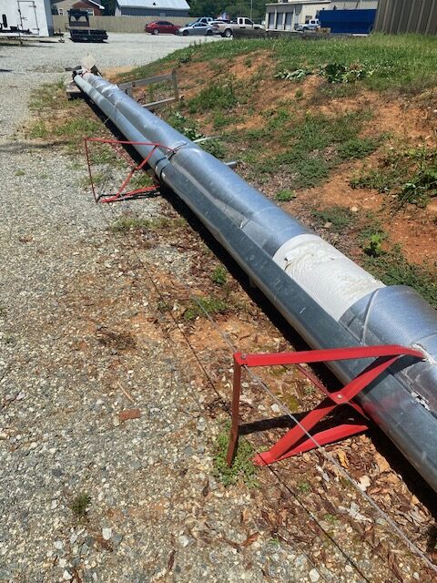 9" diameter x 53' long, Fertel, tubular inclined screw comveyor auger, carbon steel screw, 20 HP - Image 10