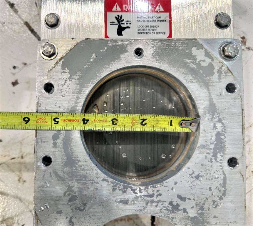 4" Salina Vortex #D4-2SSY-SL, dual knife gate diverter valve, Stainless - Image 5