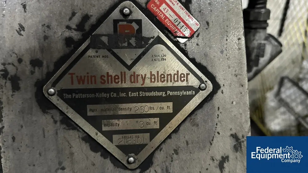 3 cu.ft. Patterson, Twin Shell Blender, Stainless Steel, on stand - Image 2