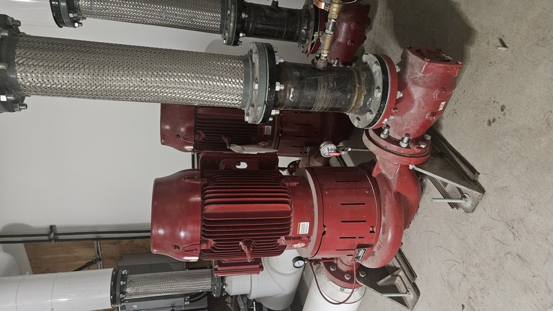 800 GPM @ 100' TDH, Bell & Gossett #E80SC-SSF, split coup0led vertical in-line centrifugal pump, 40 HP, 2018 - Image 5
