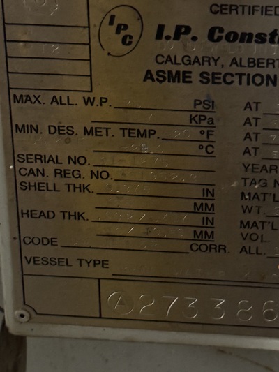 120" x 30' Horizontal Treater, 75 psi, 1986 - Image 5