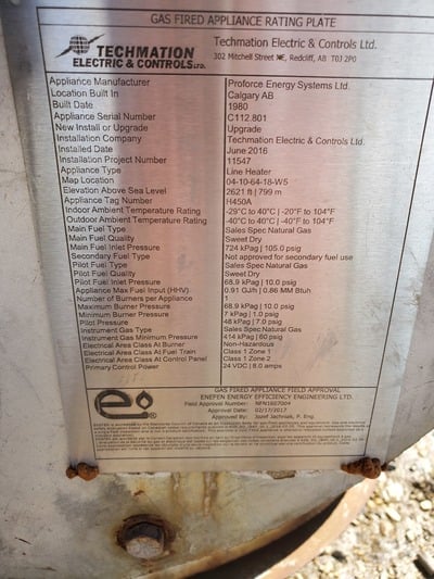 72" x 20' Horizontal Treater, 50 psi, 1984 - Image 6