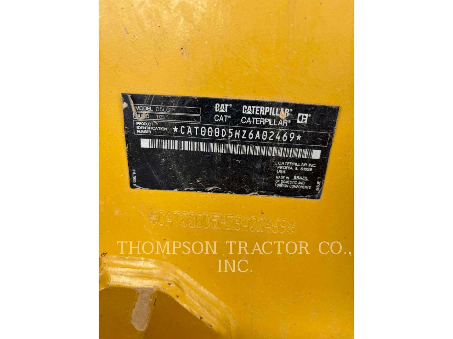 Caterpillar D5, Crawler Dozer, 1865 hours, S/N: Z6A02469, 2024 - Image 7