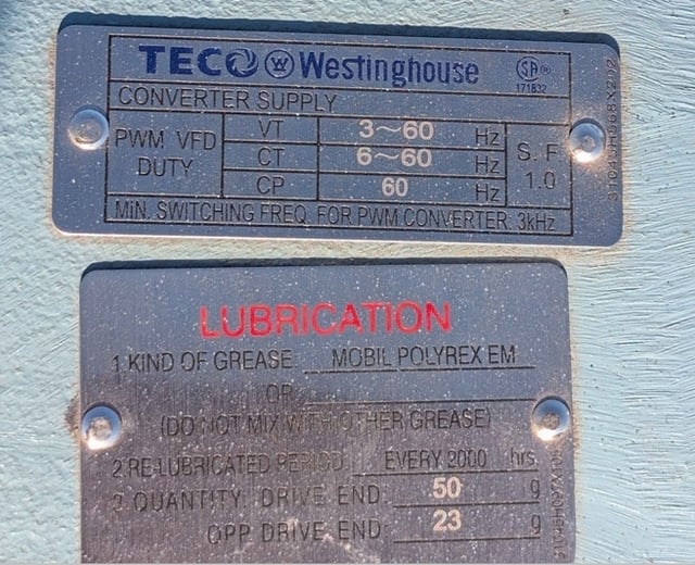 60 HP 3550 RPM Teco Westinghouse #AEHH8N, electric driver, 2025 - Image 4