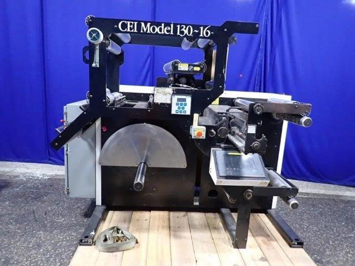 Converting Equipment International (CEI) #130-16, 16" doctor rewinder, digital operator screen - Image 1