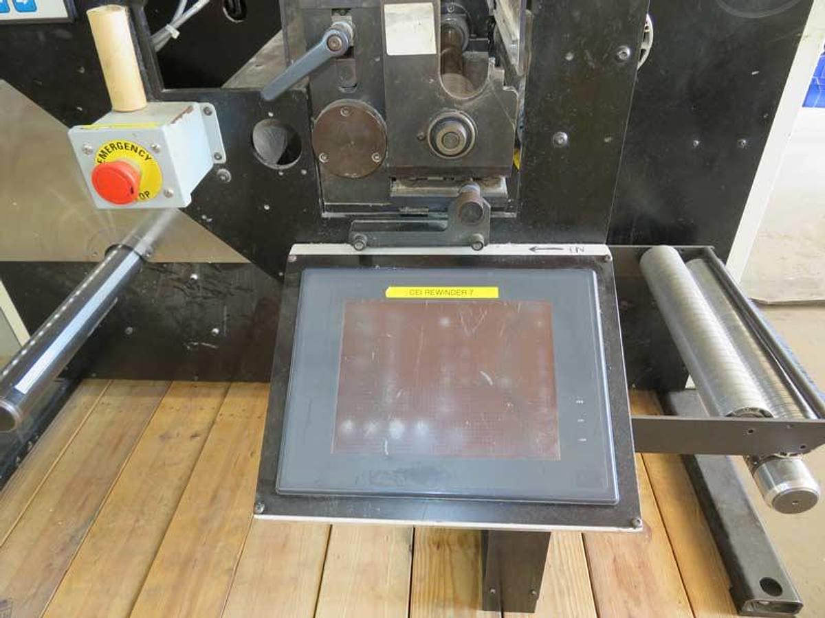 Converting Equipment International (CEI) #130-16, 16" doctor rewinder, digital operator screen - Image 9