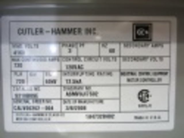 720 HP Cutler-Hammer, S210B8SE, 4160 Volts, new surplus, #MVS4092 - Image 1