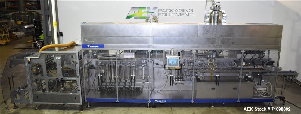 Bossar #BL3000-STU3, HFFS, Liquid Stand-Up Pouch Filler, 150 PPM, AB PLC, Stainless Steel, 3 nozzle, 480 V. - Image 1