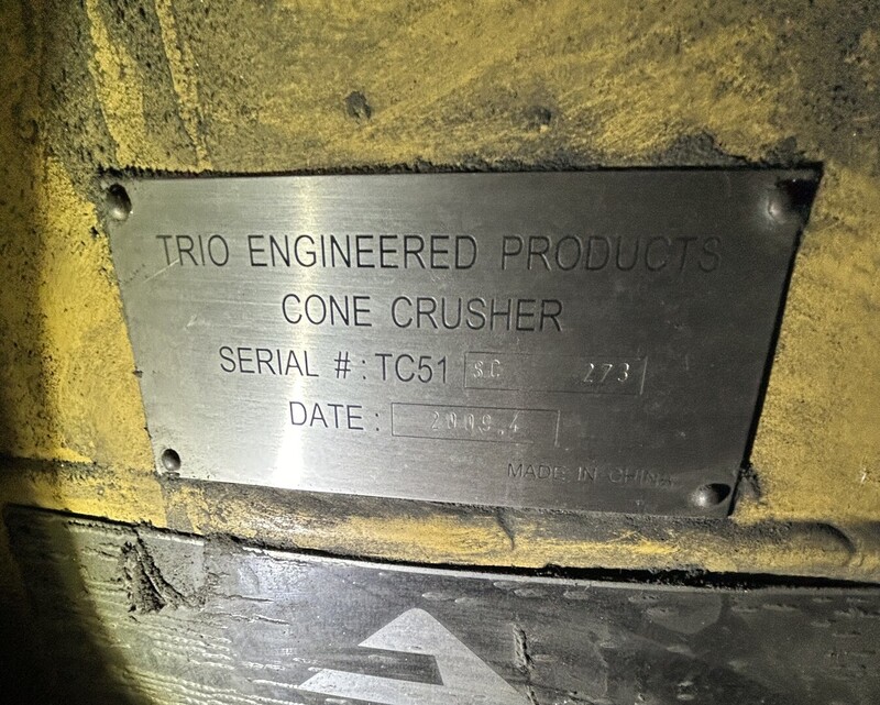 Trio Engineered Products #TC51SC, 51mm cone crusher w/hydraulic power packs, 2009 - Image 3