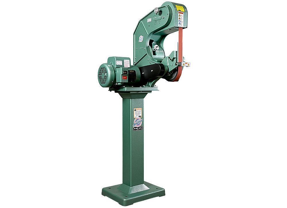 2" x 60" Burr King #760, 3-Wheel Belt Grinder, 8000 SFPM, 8-7/8" throat, 120 V., 1.5 HP, NEW - Image 1