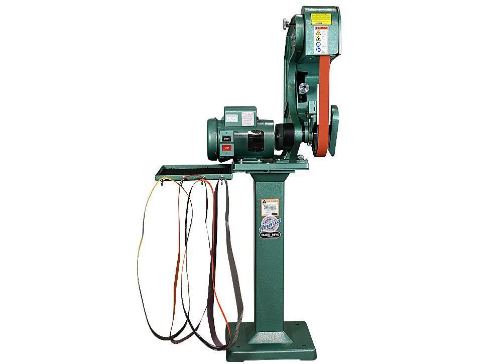 2" x 60" Burr King #760, 3-Wheel Belt Grinder, 8000 SFPM, 8-7/8" throat, 120 V., 1.5 HP, NEW - Image 5