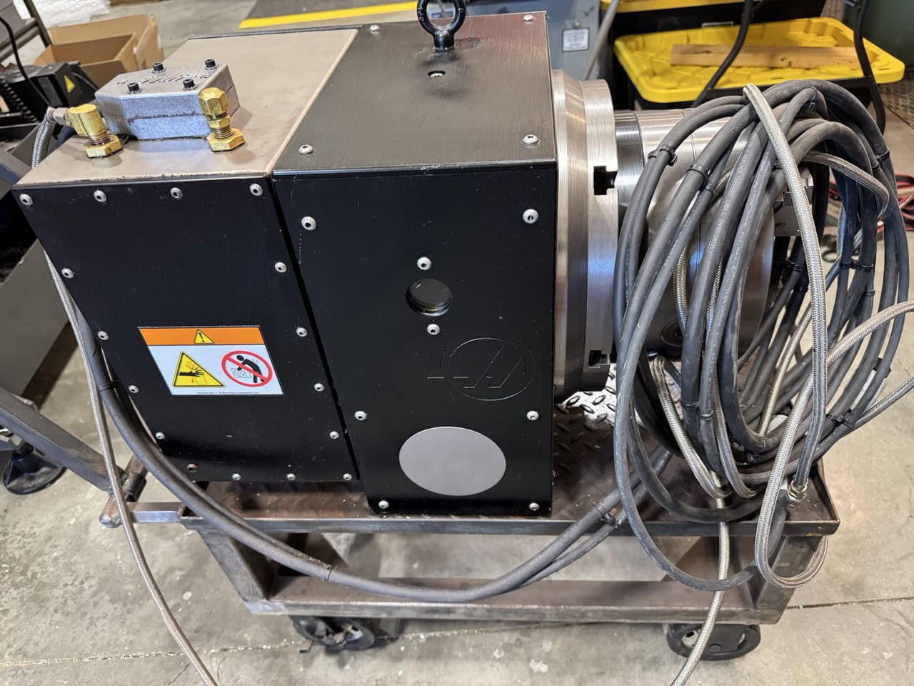 Haas #HRT-310SP, rotary table, 12.2" diameter table, 9" center height, 115 VAC, 150 psi, 8" chuck, 3-jaw - Image 3