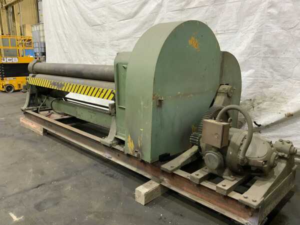 10' x 1/2" Bertsch #9, plate bending rolls, 13" roll diameter, air drop end, geared adjustment rear roll - Image 2