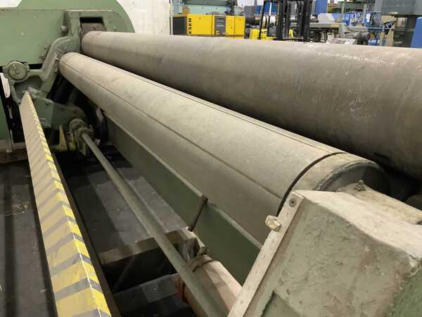 10' x 1/2" Bertsch #9, plate bending rolls, 13" roll diameter, air drop end, geared adjustment rear roll - Image 5