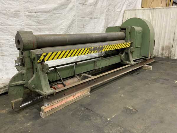 10' x 1/2" Bertsch #9, plate bending rolls, 13" roll diameter, air drop end, geared adjustment rear roll - Image 6
