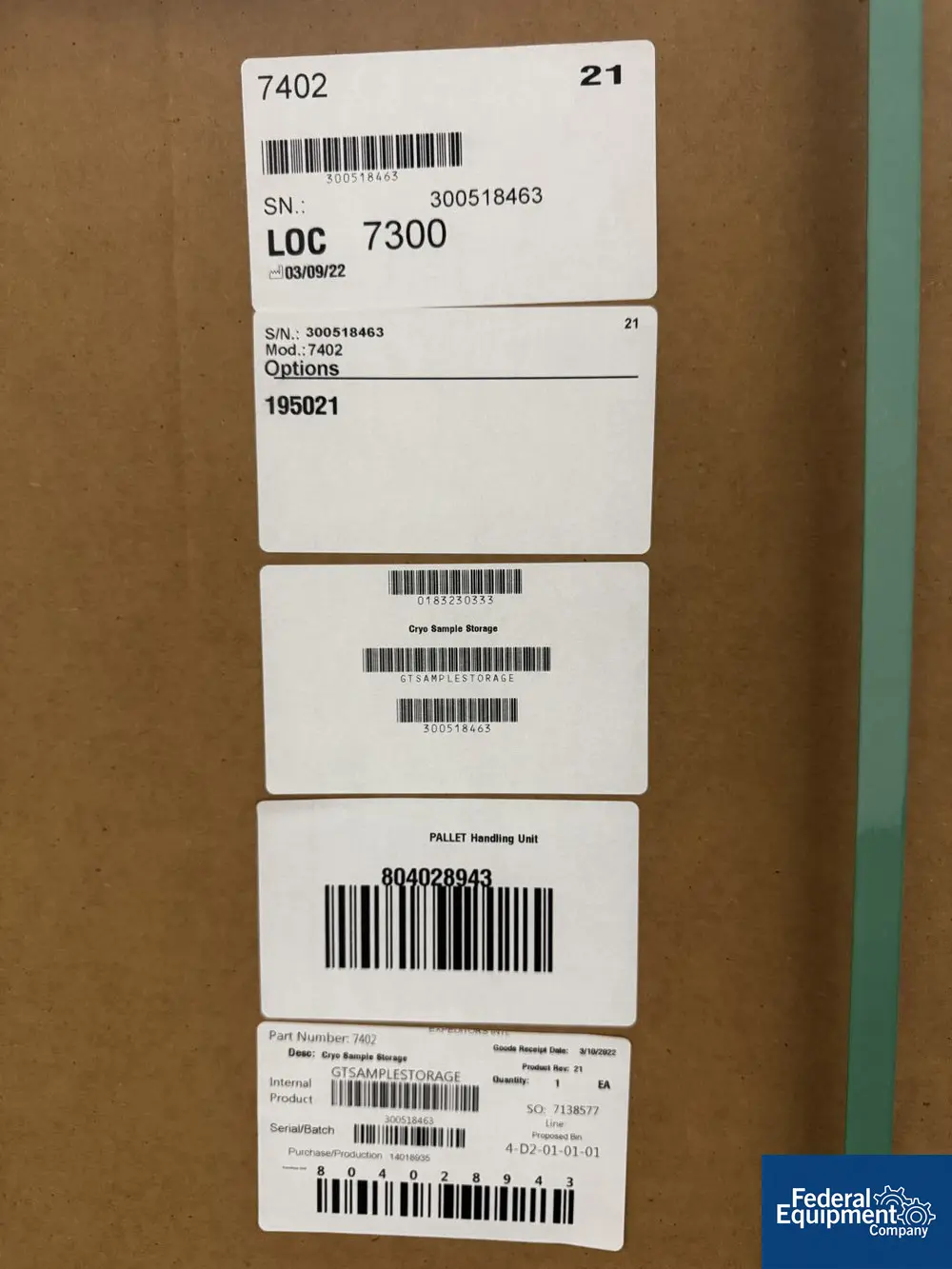 Thermo Scientific #7402, Cryoplus Liquid Nitrogen Freezer, self-refill, Stainless Steel sample racks - Image 3