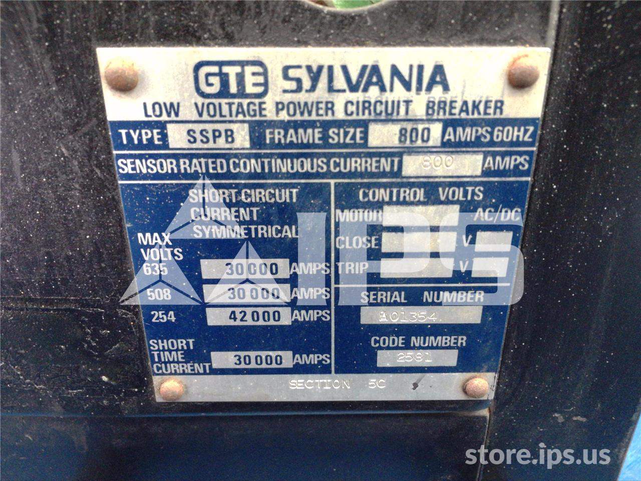 800 Amps Sylvania Sspb Mo/do (sspb-800) Fb600e Lsig, 800 Amps Ct - Image 3