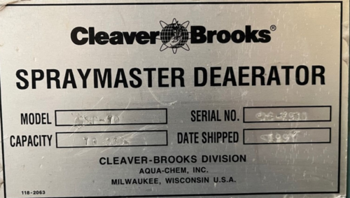 Cleaver-Brooks #DA-Tank, deaerator tank, 1997 - Image 4