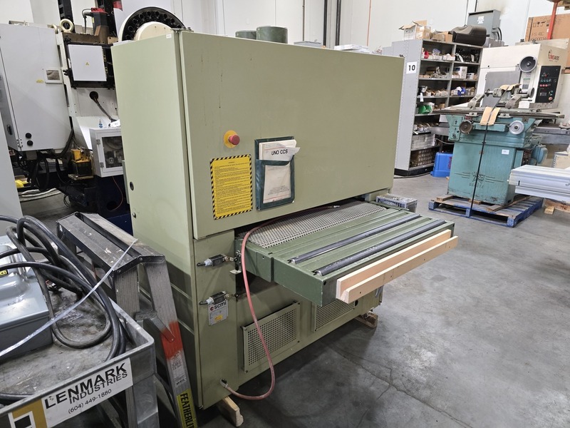 36" SCMI #UNO-RCS, 2 head wide belt sander, 10 HP - Image 6