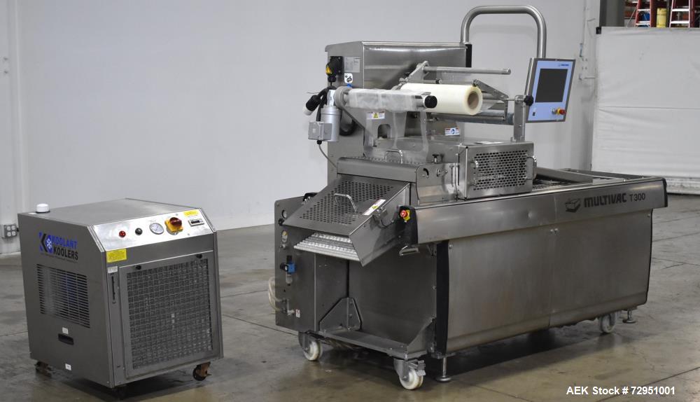 Multivac #T-300, Tray Sealing Machine, 500mm Film Width, 12-30 PPM, R-134A, 220 V., on casters, 2017 - Image 2