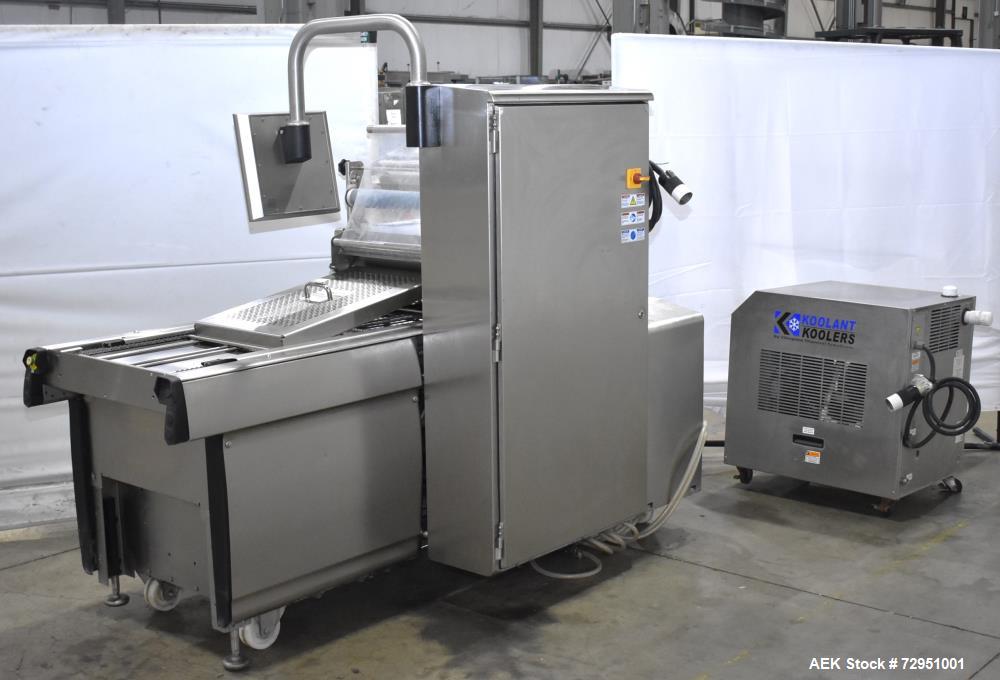Multivac #T-300, Tray Sealing Machine, 500mm Film Width, 12-30 PPM, R-134A, 220 V., on casters, 2017 - Image 4