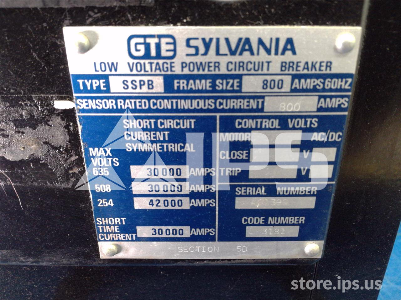 800 Amps Sylvania Sspb Mo/do (sspb-800) Rz.2 Lsig, 800 Amps Ct - Image 3