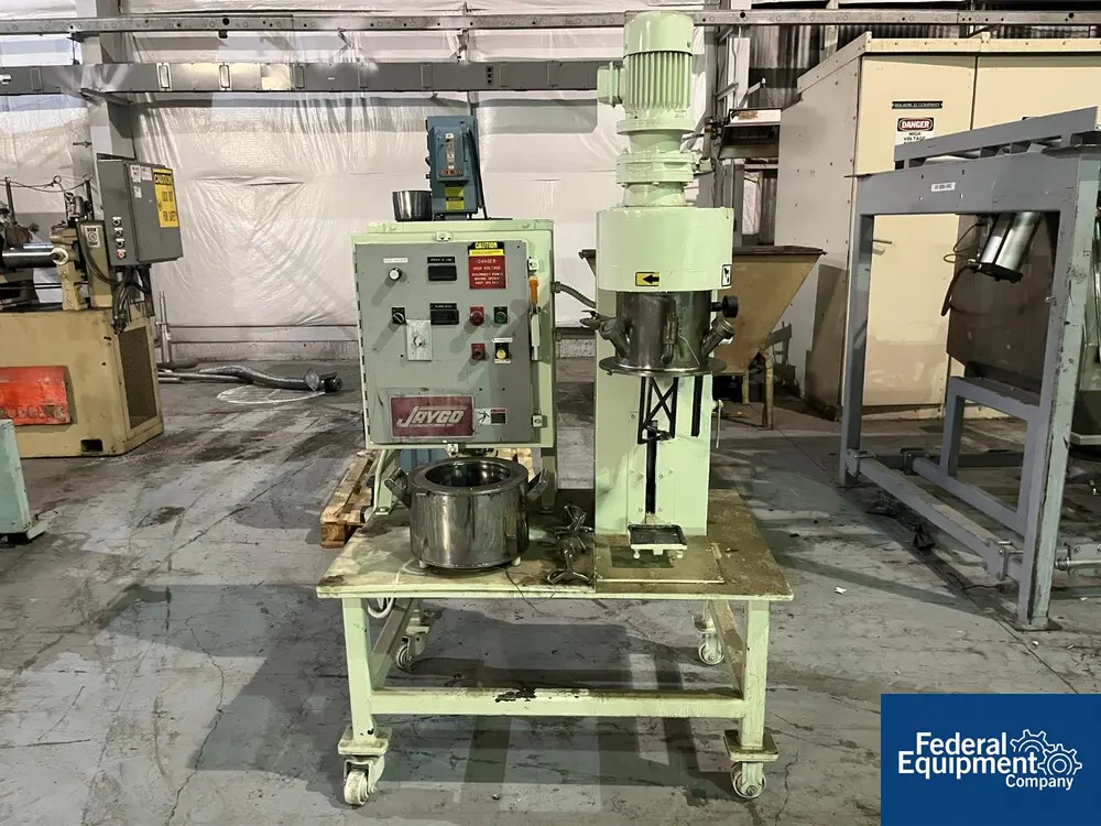 1 gallon Jaygo #TDPM-5, Double Planetary Mixer, Stainless Steel, 1.1 kw, 460 V., jacketed bowl, 2004 - Image 1