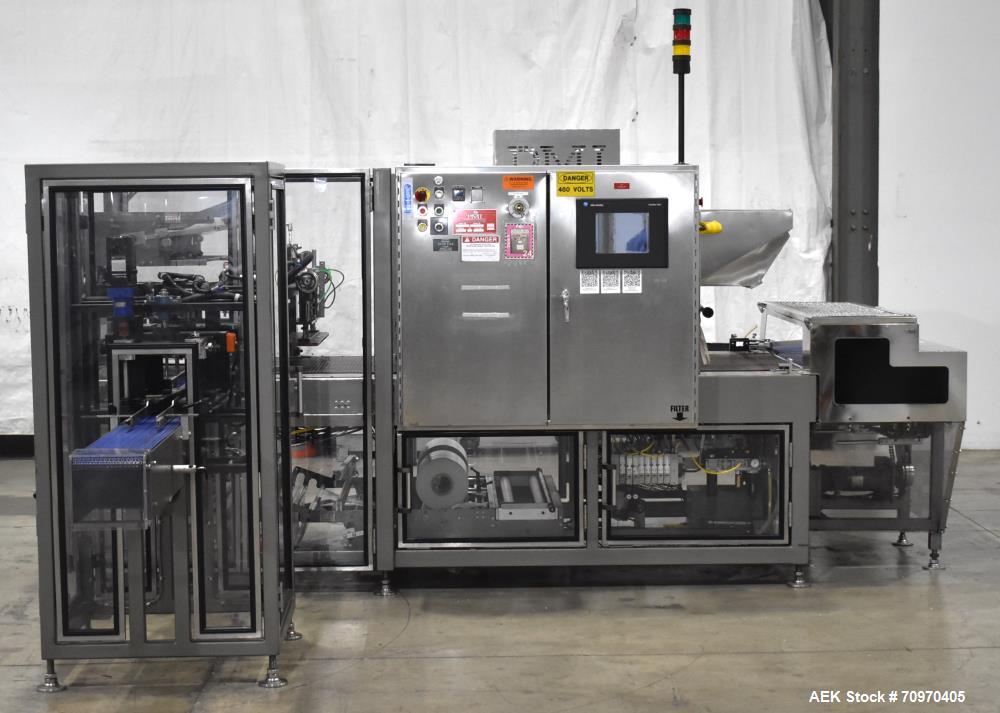 PMI #GR-35D, dual lane multi-pack shrink bu, 15-20 CPM, Integrated Shrink Tunnel, 20" film diameter, AB SLC - Image 1