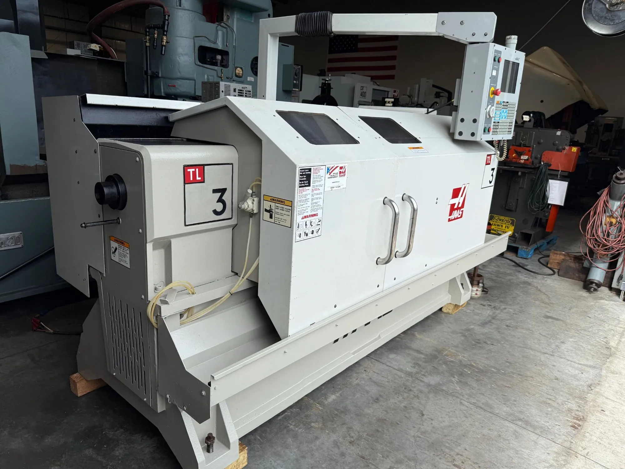 Haas #TL-3, CNC toolroom teach style lathe, 20" swing, 12" chuck, 3-jaw, 3.5" bore, 20" dia., 60" lgth, 18 - Image 3