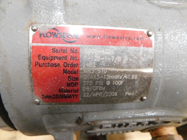 Flowserve #MK3-STD, 2K4x3-13HH RV/11.69, 275 psi @ 100°F - Image 10