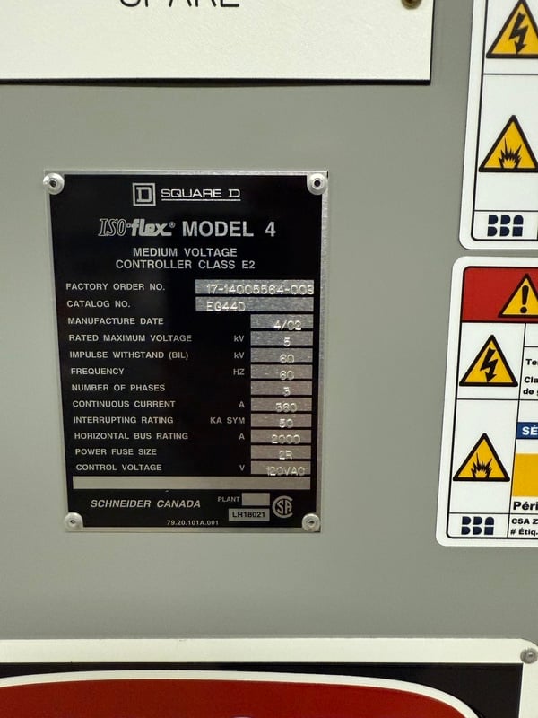 Square D, Iso-Flex #4, switchgear lineup with main tie breaker, 5 KV, 2002 - Image 7