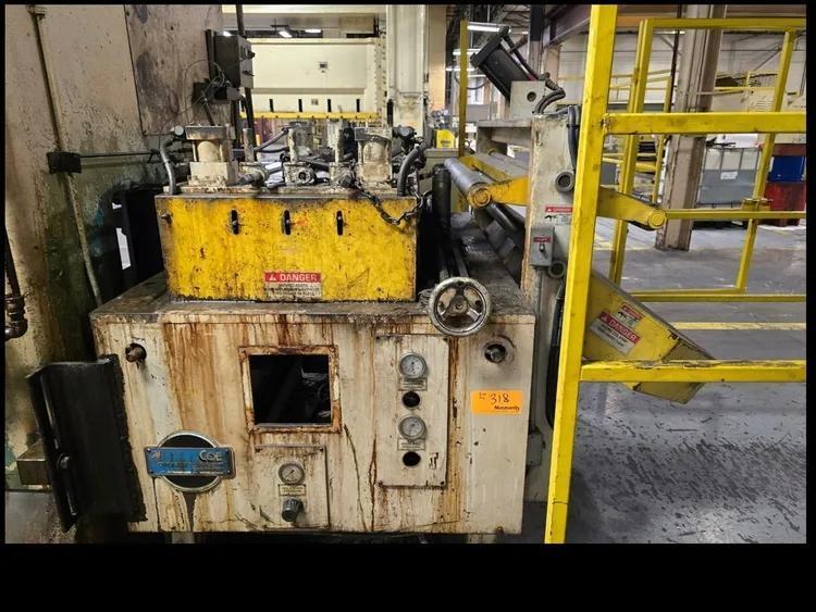 48" x .075" Coe Press Equipment #CPFS-300-48, servo feeder / straightener, air operated pilot release, peeler - Image 1
