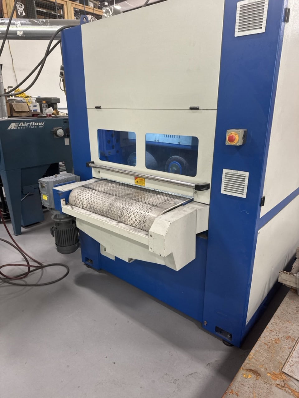 RMT #Jonsen-SGP800, deburring machine, 31.5" work width, 2.6-16.4 FPM, w/ edgebanding, 2011 - Image 1