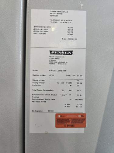 3-Station Jensen #Logic-2000, Spreader Feeder, 120W, 208 V., VFD, 2011 - Image 4