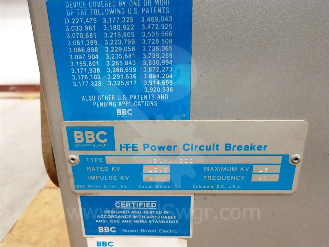 1200 Amps Bbc 15vhk 500 Model 05 Amps Eo/do 48 Volts DC Control, 19.3k Amps Sc, Bottle# Vb1-1212-25 - Image 6